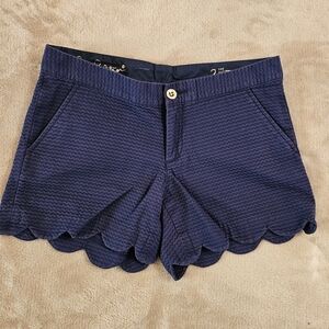 LILLY PULITZER BUTTERCUP SHORTS NAVY BLUE
